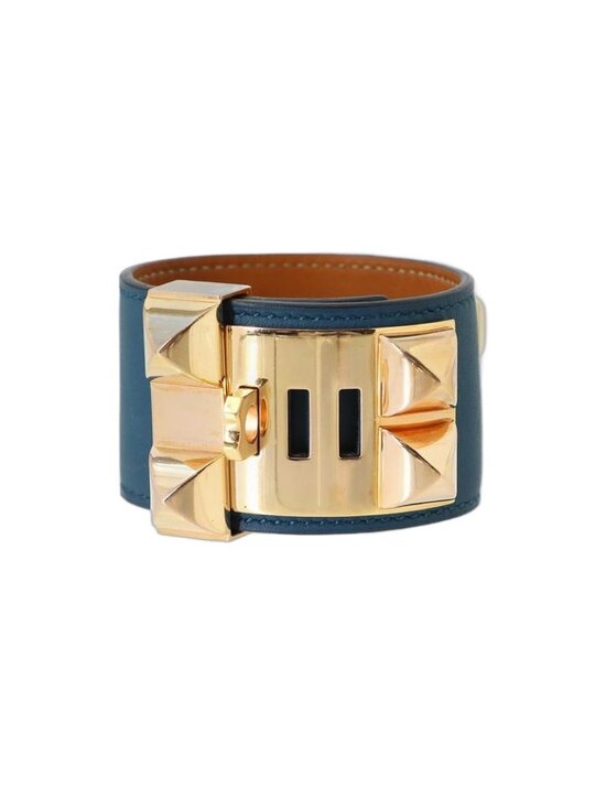 Hermes Jewelry - Hermes Collier de Chien Bangle Swift Corvere T-engraved Gold Bracelet